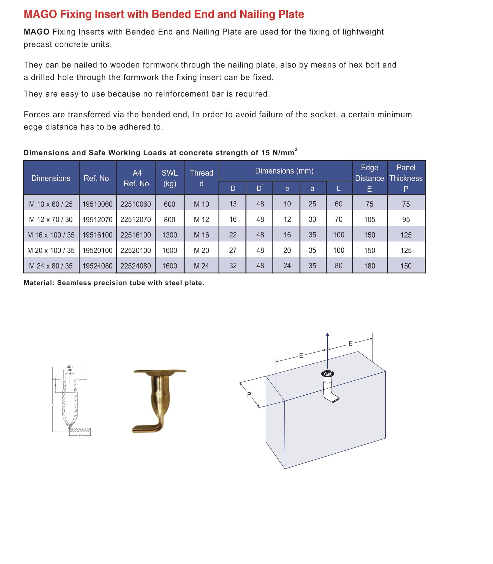 Fixing Inserts - BilZed Company ( Rebar Couplers & Precast Accessories )